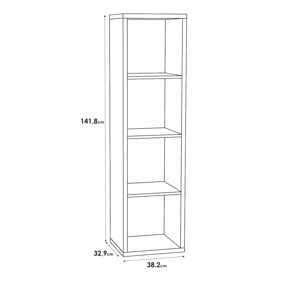 image 1 of Mauro 3 Shelves Storage Unit in Sand Oak