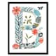 image 1 of Letter B Flowers Butterfly Birthday Gift Mum Black Framed Wall Art Print A4