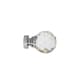 image 4 of 35mm Fixed Length Metal Curtain Pole Set Chrome Acrylic Ball Finial 230cm