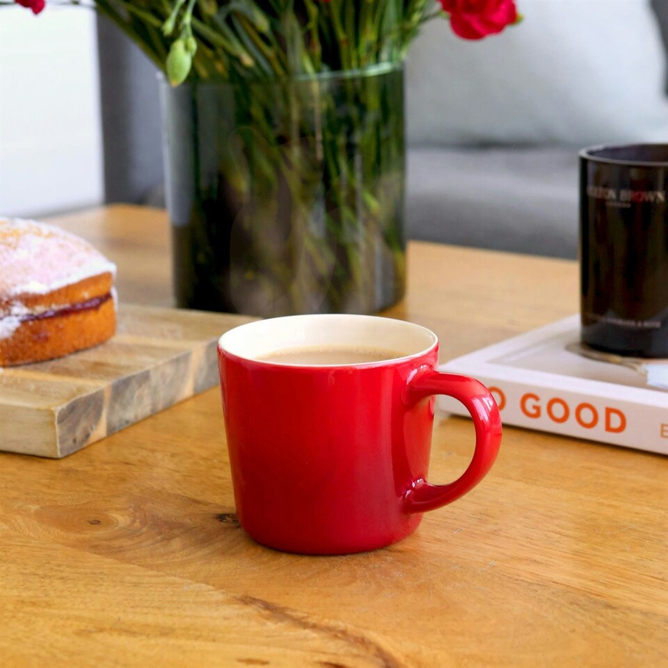 image 1 of Argon Tableware New Bone China Mugs - 330ml - Red Ombre - Pack of 2 Red