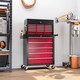 image 2 of HOMCOM 2 in 1 Rolling Tool Cabinet on Wheels with 14 Drawers, Pegboard and Side Rack, Lockable Top Tool Chest and Roller Cabinet Combo for Workshop and Home, Red | Red