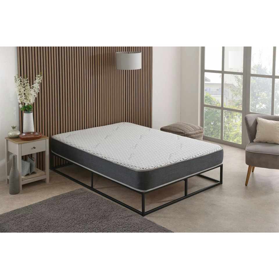 image 1 of Superior Cashmere All Foam Mattress - Plush Memory Foam Comfort | Grey | European Double