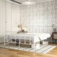 image 2 of HOMCOM 4ft6 Metal Double Platform Bed Frame w/ Underbed Storage White