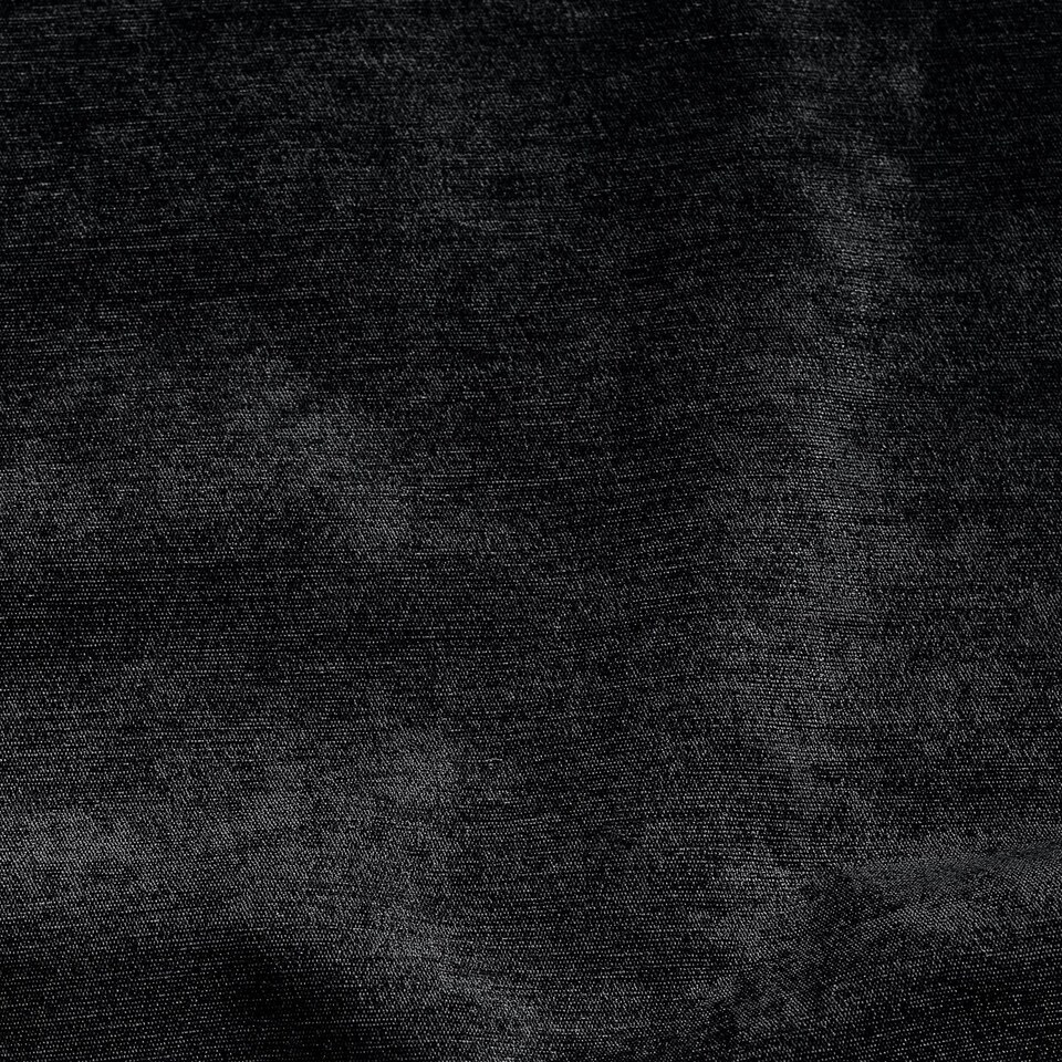 image 1 of Chenille Blackout Ring Top Eyelet Curtains 117cm x 183cm Black | Black | Black | 1