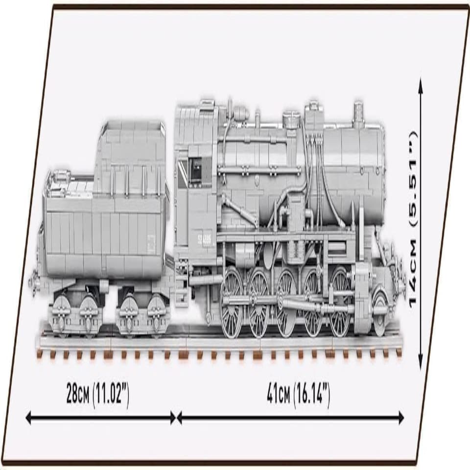 image 1 of Cobi - Historical Trains - KRIEGSLOKOMOTIVE BAUREIHE (2,476 Pieces)