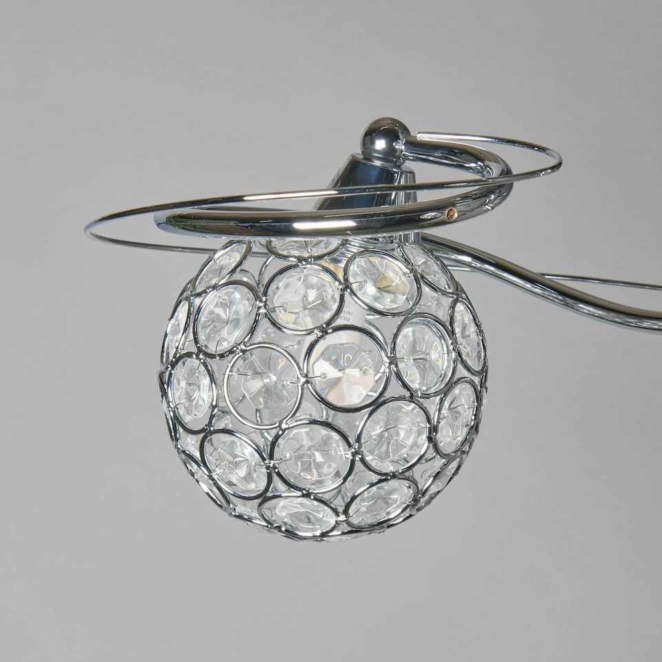 image 1 of BHS Orianna 3 Light Flush Ceiling Light, Silver