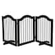 image 1 of PawHut Freestanding Pet Gate Safety Barrier 3 Pannel w/ Support Feet Black