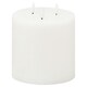image 2 of Hill Interiors Luxe Collection Natural Glow 3 Wick Electric Candle - White - 30cm x 15cm x 15cm