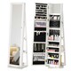 image 1 of HOMCOM Jewelry Cabinet Full Length Mirror 360 Swivel Jewelry Organizer