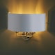 image 2 of Highclere Shade Wall Lamp, Antique Brass Plate, Vintage White Fabric