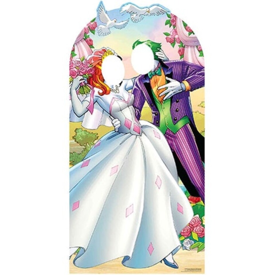 Joker And Harley Quinn Wedding Stand In Lifesize Cardboard Cutout 194cm
