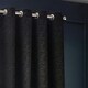 image 2 of Paoletti Galaxy Chenille Black Eyelet Curtains 168 x 137cm Multi