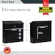 image 4 of Burg-Wachter Aire Wall Mounted Galvanised Steel Lockable Weatherproof Post Box - 37x37x11cm Black