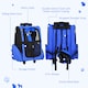 image 5 of PawHut Pet Travel Backpack Bag Cat Puppy Dog Carrier w/ Trolley and Telescopic