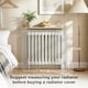 image 6 of HOMCOM Radiator Cover Wooden Cabinet Vertical Slatted Vent MDF Grey Home