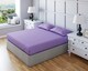 image 1 of Fitted Sheet Polycotton Plain Dyed Extra Deep 25cm Bed Linen | Purple | Lilac | Small Double