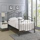 image 7 of 5ft King Size Black nickel, crystal ball and black nickel traditional metal bed frame bedstead, victorian, antique, ornate