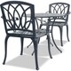 image 8 of Centurion Supports POSITANO Luxurious Garden and Patio Table and 2 Large Chairs with Armrests Cast Aluminium Bistro Set - Grey