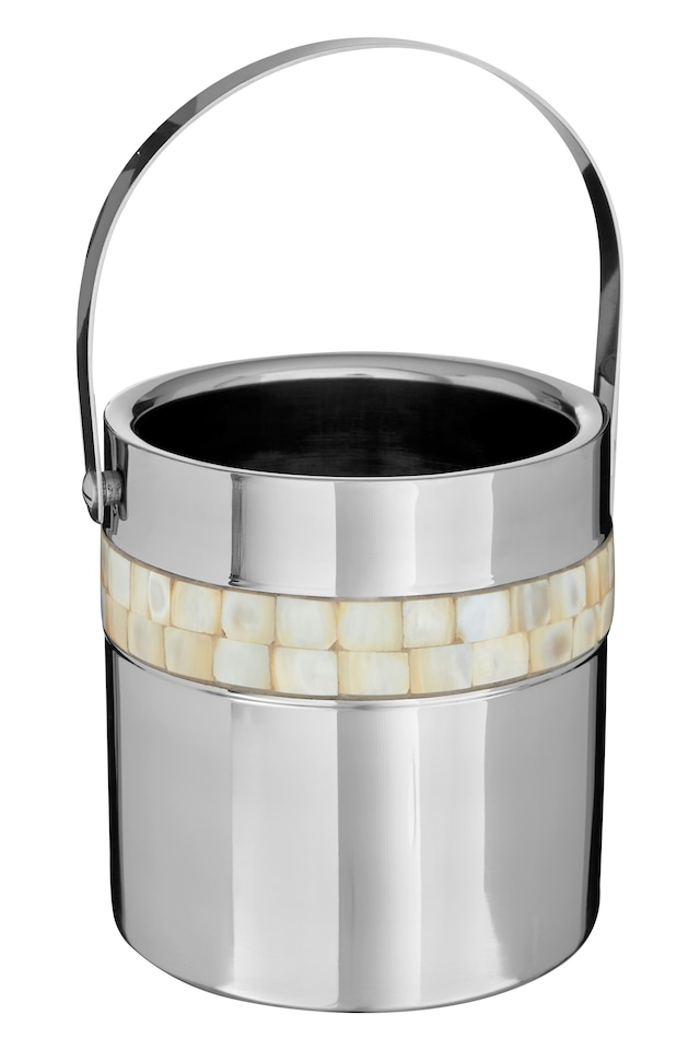 image 1 of Mother Of Pearl Inlay Design Ice Bucket
