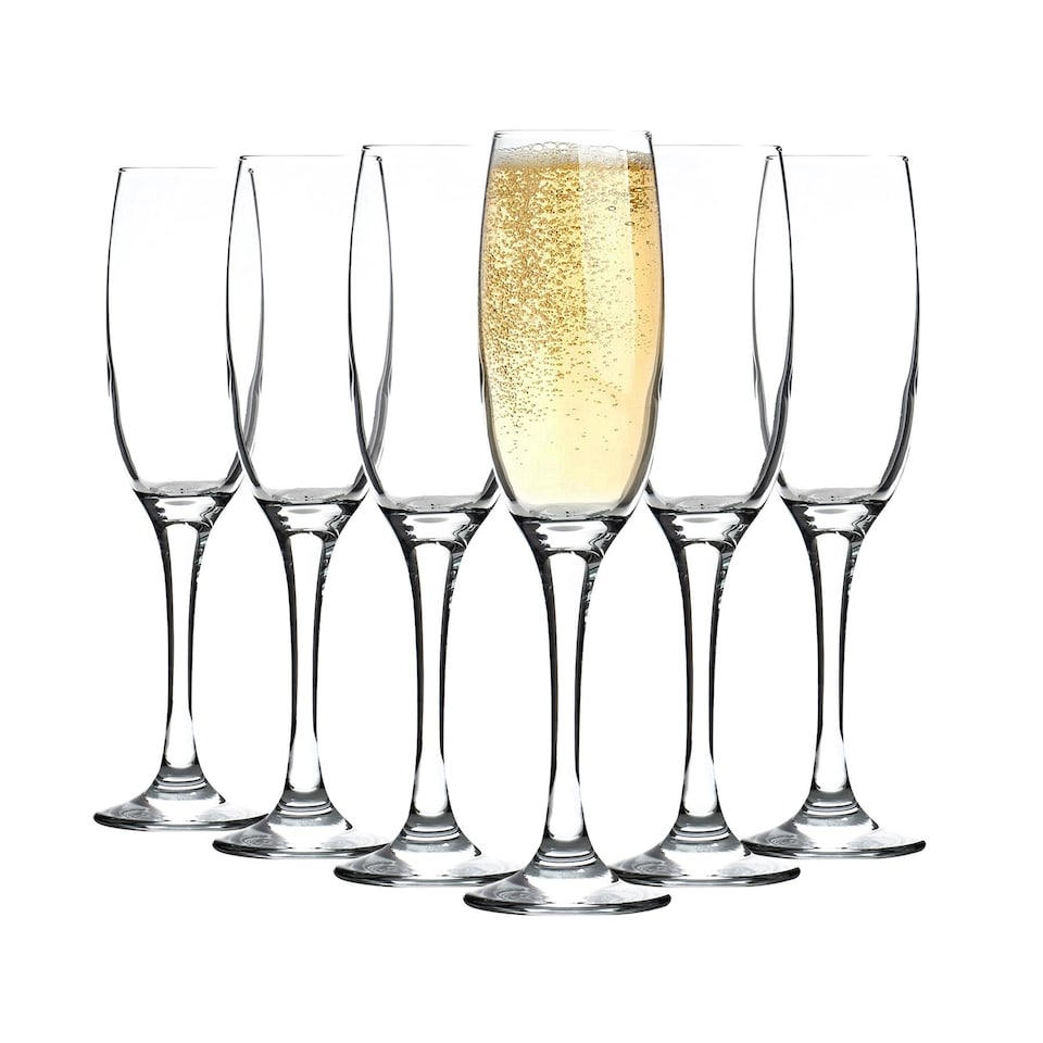 image 1 of Argon Tableware Classic Champagne Flutes - 220ml - Pack of 6
