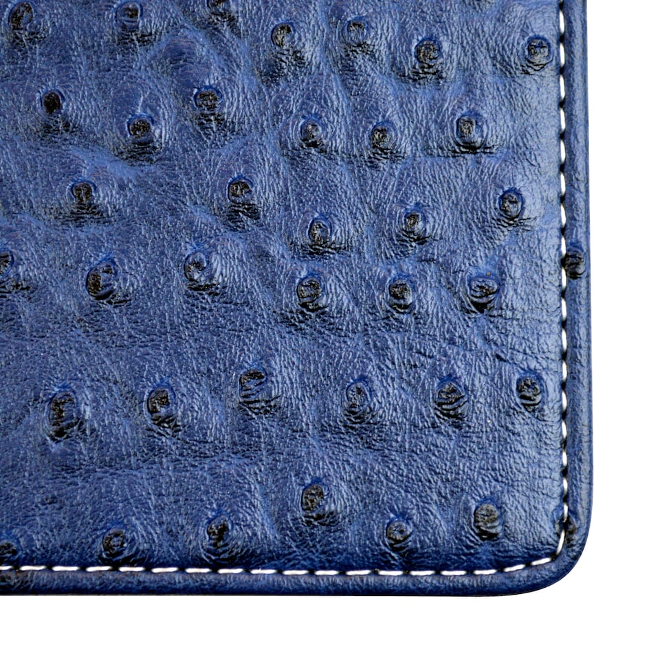 image 1 of Premium Ostrich Golf Scorecard Holder - Navy / Grey