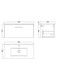 image 2 of Balterley Modern Bathroom 1 Soft Close Drawer & Minimalist Wall Hung Vanity Unit Basin | White | Gloss White | 377 x 800 x 390mm