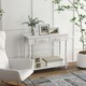 image 2 of HOMCOM Wooden Console Table with Storage Shelf Two Drawers for Entryway White 