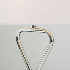 ValueLights Contemporary Polished Chrome Table Lamp With White Rectangular Shade