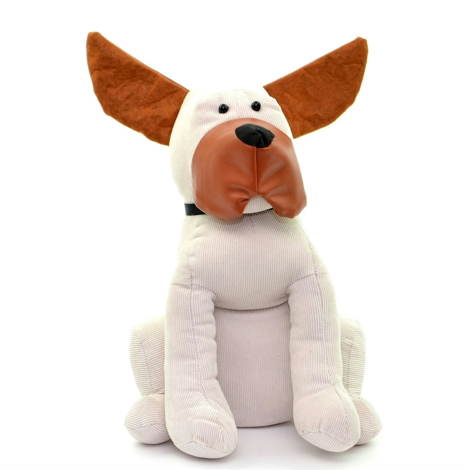 image 1 of Door Stop Weighted White Dog Door Stopper Kids Room Home Decor Gift