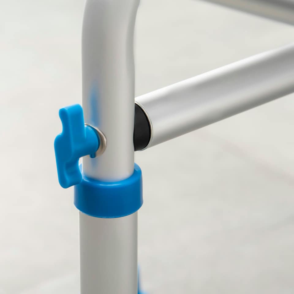 image 1 of HOMCOM Adjustable Shower Stool with Foot Pads for Elderly Disabled Blue