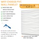 image 9 of NOVECRAFTO Wavy Wave 3D Wall Panels – 6 Sheets Covering 1.5m² | 16.15ft² Interior Cladding Set | Wavy Design Tiles – Each Panel 50x50cm Matt White