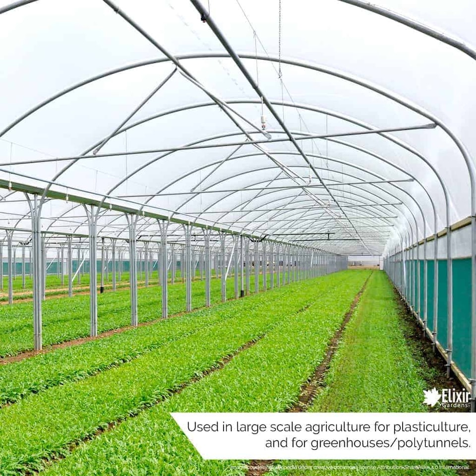 image 1 of Elixir Gardens Clear 720 Gauge Polytunnel Sheeting 14.1m wide x 20m