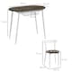 image 3 of HOMCOM Dining Table and Chairs Set of 3, Kitchen Table with 2 Chairs