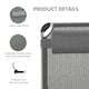 image 5 of Outsunny Folding Outdoor Reclining Sun Lounger Chair Aluminium Frame Dark Grey