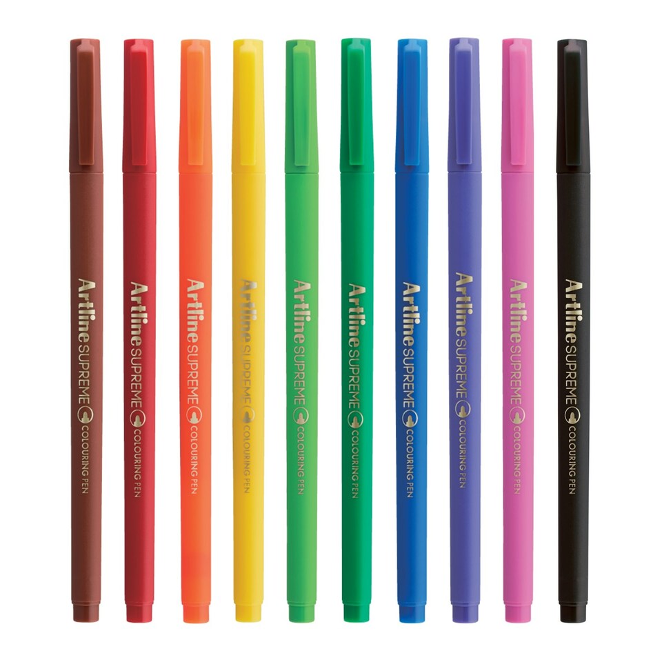 image 1 of Artline Supreme Colouring Pens Assorted 10 Pack Multi