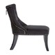 image 4 of Interiors by Premier Black Cotton Velvet Dining Chair, High Quality Velvet Chair, HighBack Accent Chair, Cozy Borg Chair