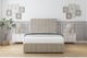 image 2 of Sloomy Langston Cream Plush Divan Bed Base 4 Drawers With 54 Inch Floor Standing Headboard & 12 Inch Matching Footboard | Cream | Cream | Super King | 1