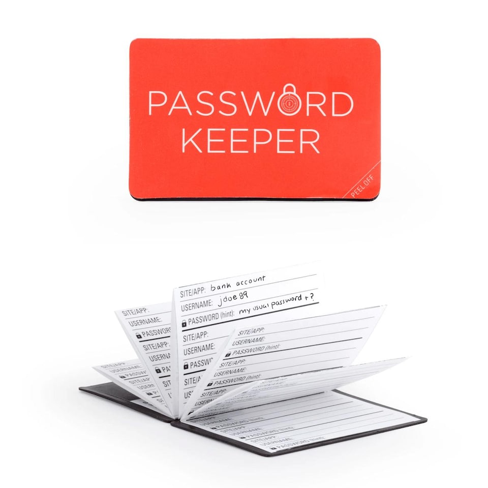 Kikkerland Magnetic Password Keeper Book - 8 x 5.3 cm