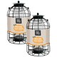 image 2 of Wild Bird Seed Feeder Outdoor Metal Hanging Cage Complete With Squirrel Guard