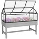 image 1 of Outsunny Raised Garden Bed with Polycarbonate Panel and Top Vent