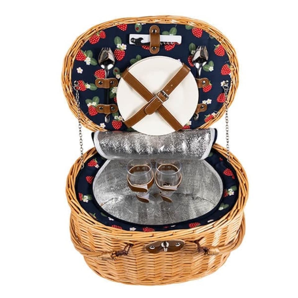 image 1 of Summerhouse by Navigate Strawberries & Cream 2 Person Picnic Basket