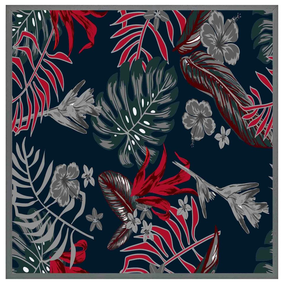 image 1 of Leaves of tropical plants (Picutre Frame) White | S