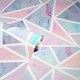 image 3 of Arthouse Pastel Geometric Glitter Wallpaper - Pink/Lilac/Blue - One Size Pink