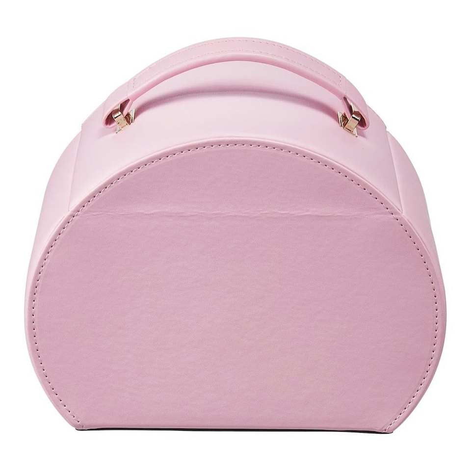 image 1 of Living and Home Stylish Jewellery Box with Handle - Pink
