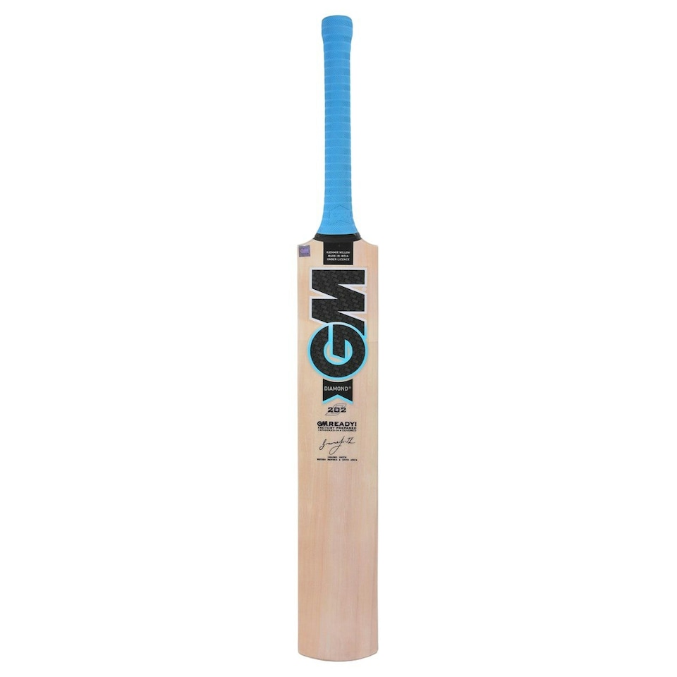 Gunn And Moore Diamond 202 Kashmir Willow Cricket Bat - Natural/Blue/White - 4