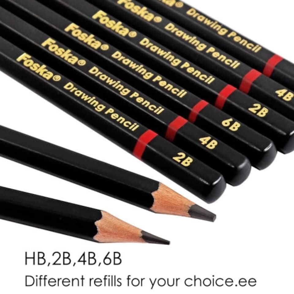 image 1 of Pack of 12 2B Wooden Drawing Pencils