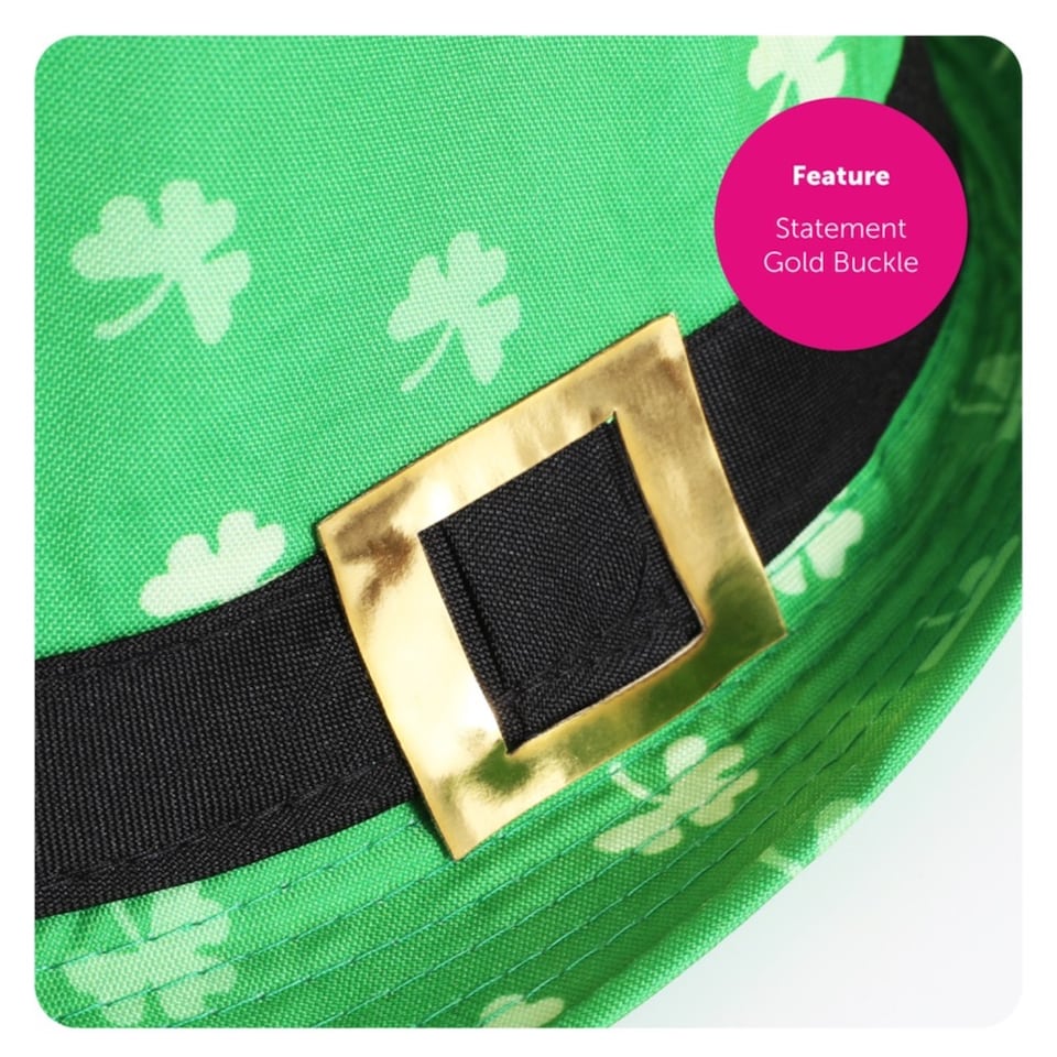image 1 of Irish Trilby Hat & Jumbo Irish Bow Tie | Green | 12