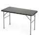 image 1 of Christow Folding Garden Table Rattan Effect Outdoor Camping Dining 4 Seater 4ft