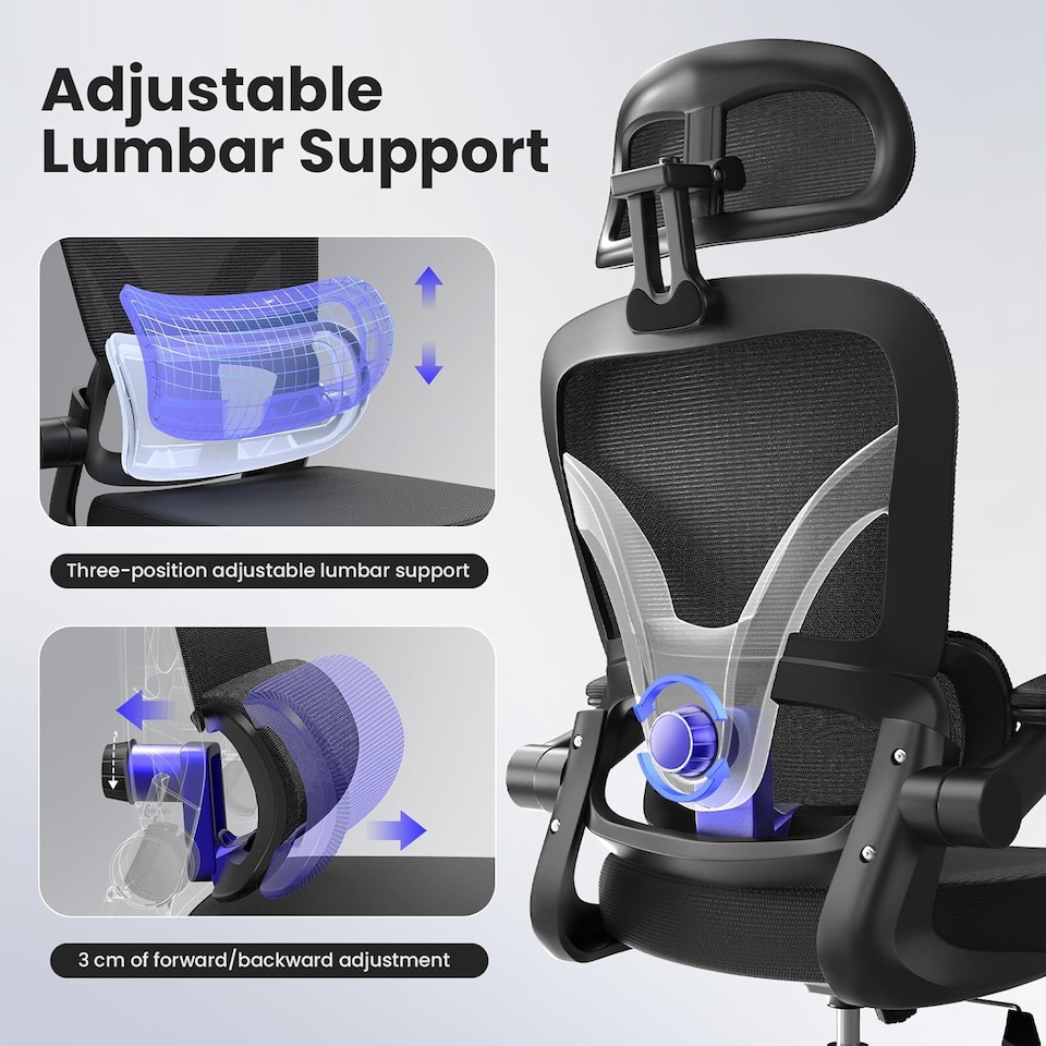 image 1 of Rattantree Ergonomic Office Chair Dual Backrest Mesh Computer Chair