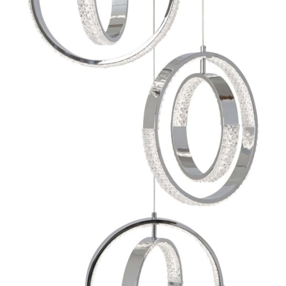 image 1 of Yazia Polished Chrome LED Ceiling Pendant